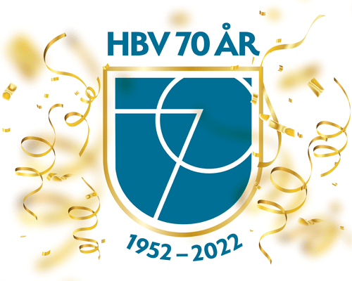 I år fyller HBV 70 år Illustration med texten HBV 70 års. 1952-2022.